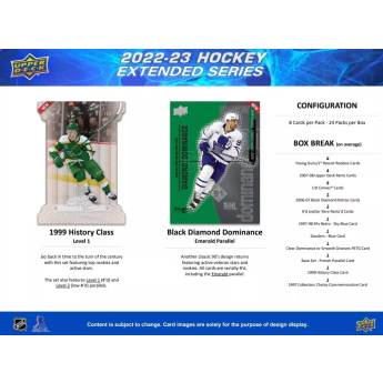NHL boxy hokejové karty NHL 2022-23 Upper Deck Extended Series Hobby Box