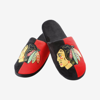 Chicago Blackhawks pánske šľapky Logo Staycation Slipper