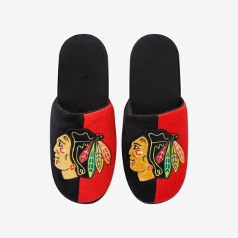 Chicago Blackhawks pánske šľapky Logo Staycation Slipper