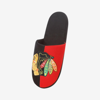 Chicago Blackhawks pánske šľapky Logo Staycation Slipper