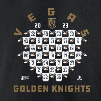 Vegas Golden Knights pánske tričko 2023 Stanley Cup Champions Jersey Roster