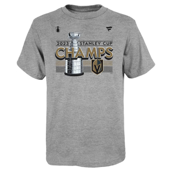 Vegas Golden Knights detské tričko 2023 Stanley Cup Champions Locker Room grey