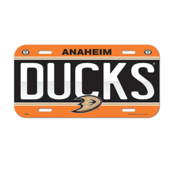Anaheim Ducks ceduľa na stenu License Plate Banner