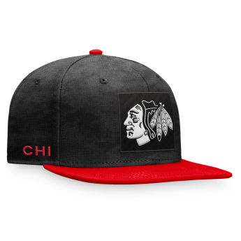 Chicago Blackhawks čiapka flat šiltovka Black-Athletic Red
