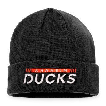 Anaheim Ducks zimná čiapka Authentic Pro Game & Train Cuffed Knit Black