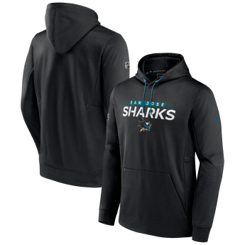 San Jose Sharks pánska mikina s kapucňou RINK Performance Black-Active Blue