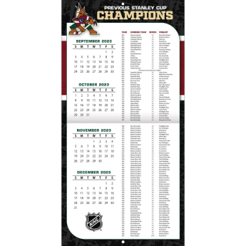 Arizona Coyotes kalendár 2024 Wall Calendar