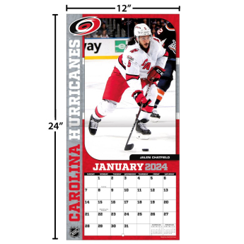 Carolina Hurricanes kalendár 2024 Wall Calendar