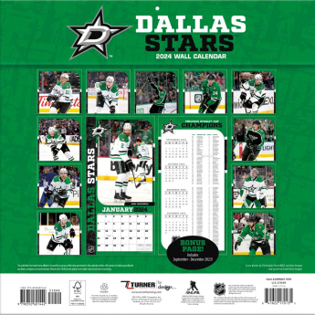 Dallas Stars kalendár 2024 Wall Calendar