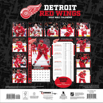 Detroit Red Wings kalendár 2024 Wall Calendar