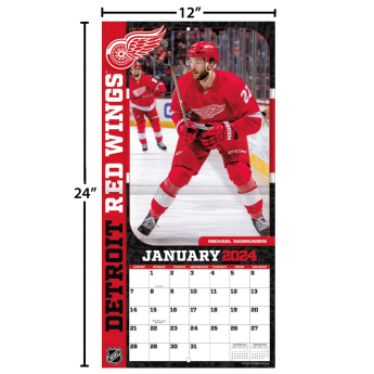 Detroit Red Wings kalendár 2024 Wall Calendar