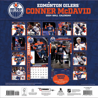 Edmonton Oilers kalendár Connor McDavid #97 2024 Wall Calendar