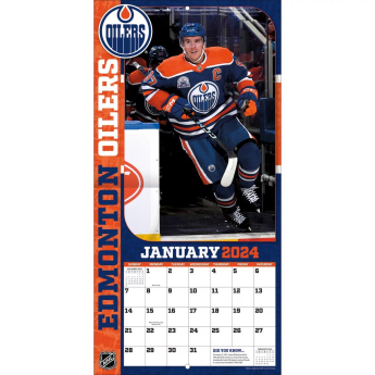 Edmonton Oilers kalendár Connor McDavid #97 2024 Wall Calendar