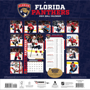 Florida Panthers kalendár 2024 Wall Calendar