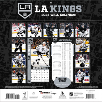 Los Angeles Kings kalendár 2024 Wall Calendar
