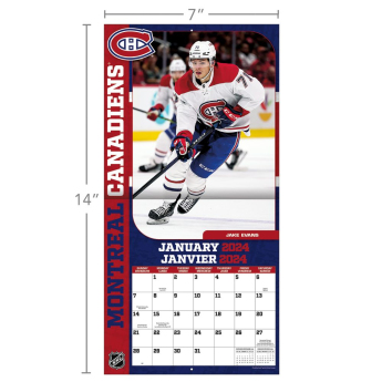 Montreal Canadiens kalendár 2024 Wall Calendar