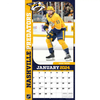 Nashville Predators kalendár 2024 Wall Calendar