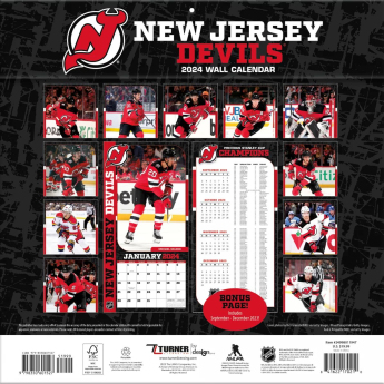 New Jersey Devils kalendár 2024 Wall Calendar