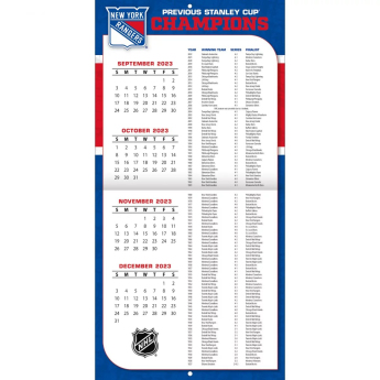 New York Rangers kalendár 2024 Wall Calendar