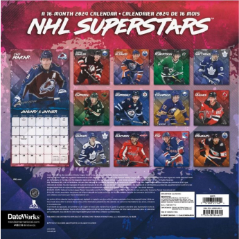 NHL produkty kalendár Superstars 2024 Wall Calendar