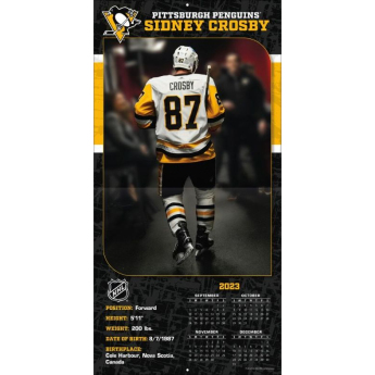 Pittsburgh Penguins kalendár Sidney Crosby #87 2024 Wall Calendar