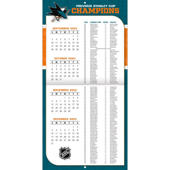 San Jose Sharks kalendár 2024 Wall Calendar