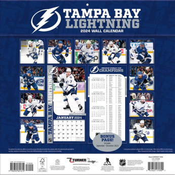 Tampa Bay Lightning kalendár 2024 Wall Calendar