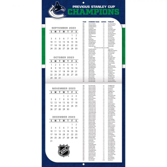 Vancouver Canucks kalendár 2024 Wall Calendar