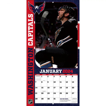 Washington Capitals kalendár Alexander Ovechkin #8 2024 Wall Calendar