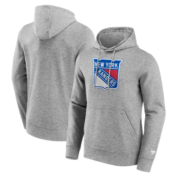 New York Rangers pánska mikina s kapucňou Primary Logo Graphic Hoodie Sport Gray Heather