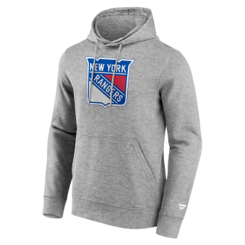 New York Rangers pánska mikina s kapucňou Primary Logo Graphic Hoodie Sport Gray Heather