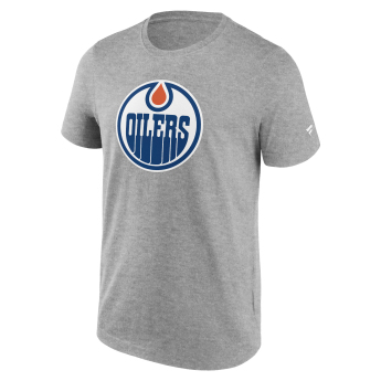 Edmonton Oilers pánske tričko Primary Logo Graphic Sport Gray Heather