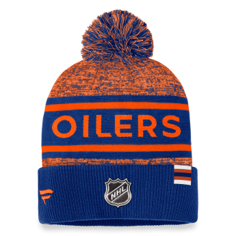 Edmonton Oilers zimná čiapka Authentic Pro Rink Heathered Cuffed Pom Knit