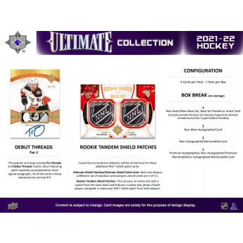 NHL boxy hokejové karty NHL 2021-22 Upper Deck Ultimate Hobby Box