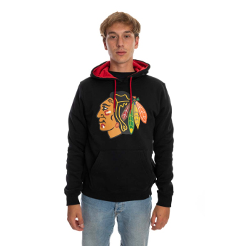 Chicago Blackhawks pánska mikina s kapucňou Core 47 BALLPARK Hood Jet Black