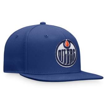 Edmonton Oilers čiapka flat šiltovka Core Snapback blue