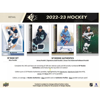 NHL boxy hokejové karty NHL 2022-23 Upper Deck SP Hockey Blaster Box