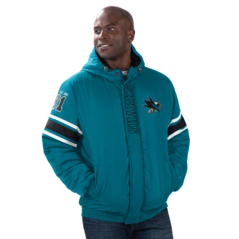 San Jose Sharks pánska bunda s kapucňou Tight End Winter Jacket