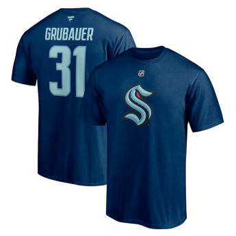 Seattle Kraken pánske tričko Philipp Grubauer #31 Authentic Stack Name & Number