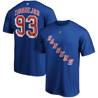 New York Rangers pánske tričko Mika Zibanejad #93 Name & Number blue