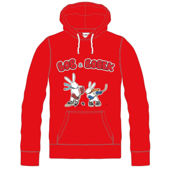 Hokejové reprezentácie detská mikina s kapucňou Czech republic Bob a Bobek Hockey 2015 red