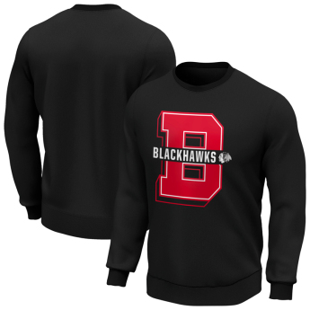 Chicago Blackhawks pánska mikina College Letter Crew Sweatshirt