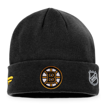 Boston Bruins zimná čiapka Authentic Pro Game & Train Cuffed Knit Black