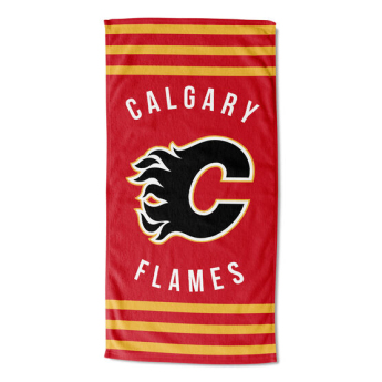 Calgary Flames plážová osuška Striped Beach Towel