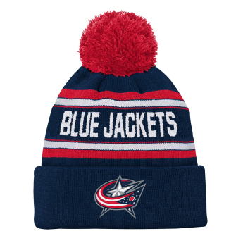 Columbus Blue Jackets detská zimná čiapka Jacquard Cuffed Knit With Pom