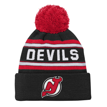 New Jersey Devils detská zimná čiapka Jacquard Cuffed Knit With Pom