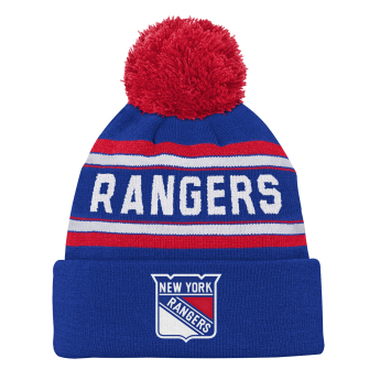 New York Rangers detská zimná čiapka Jacquard Cuffed Knit With Pom