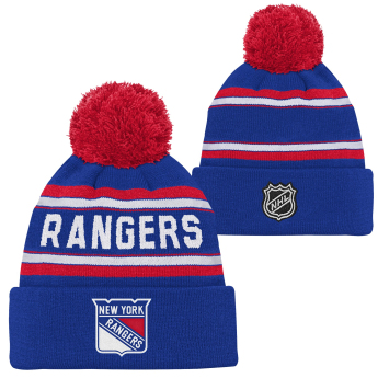 New York Rangers detská zimná čiapka Jacquard Cuffed Knit With Pom