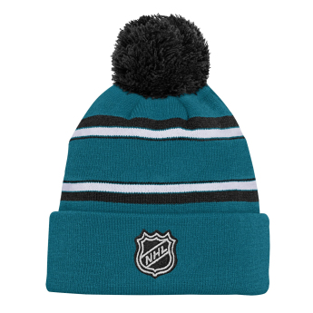 San Jose Sharks detská zimná čiapka Jacquard Cuffed Knit With Pom