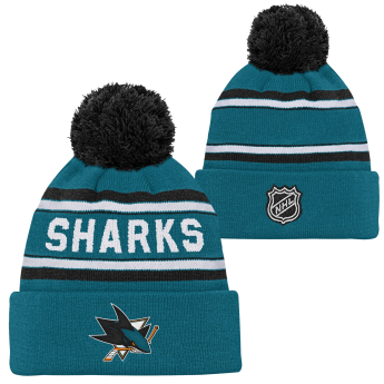 San Jose Sharks detská zimná čiapka Jacquard Cuffed Knit With Pom